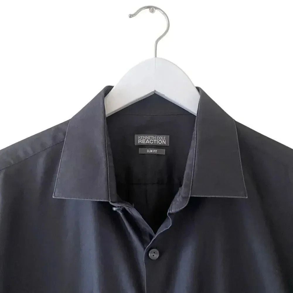 Kenneth Cole Stretch Solid Button-Down Long Sleev… - image 3